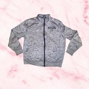 NBA Fleece San Antonio Gray Spurs Full Zip Up Jacket